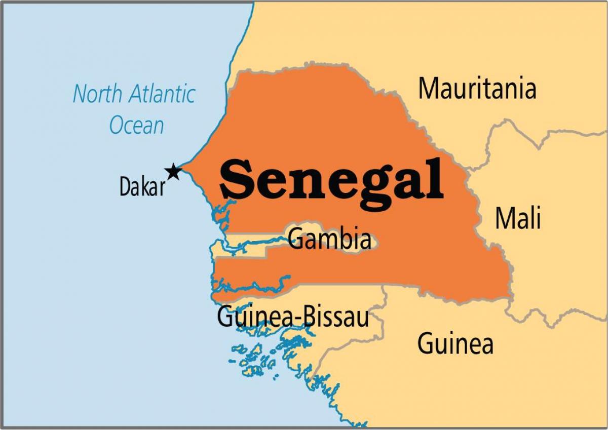 सेनेगल दुनिया के नक्शे पर