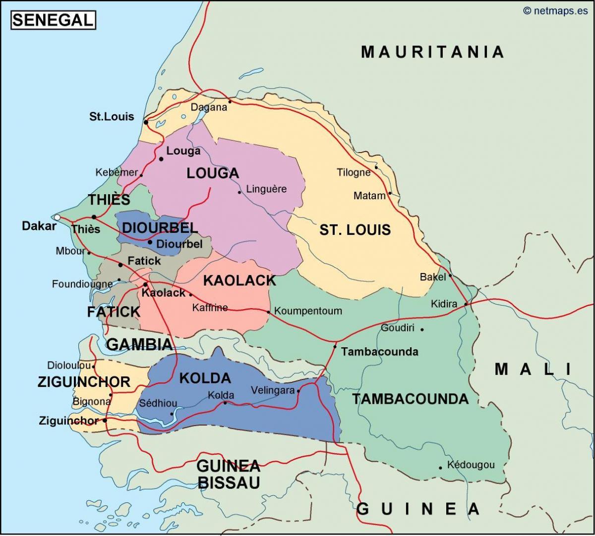नक्शे के देश सेनेगल