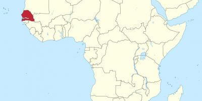 सेनेगल के नक्शे पर अफ्रीका